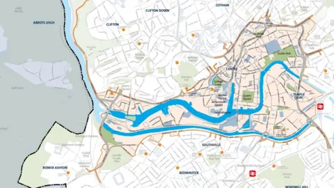 Bristol City Council Bristol CAZ map