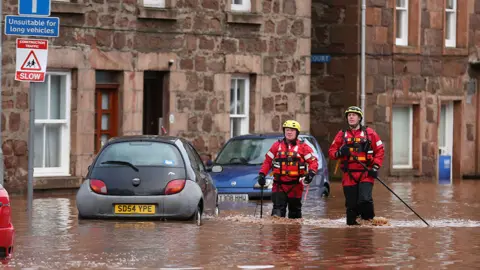 PA Media Stonehaven flood in 2012