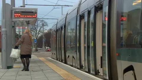 BBC Tram in Nottingham