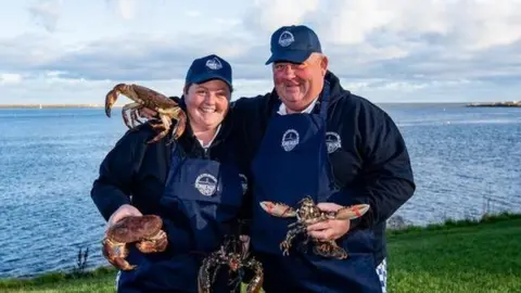 Berwick Shellfish Graham Flannigan and his daughter Emma