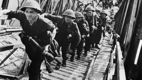 Getty Images British troops embarking