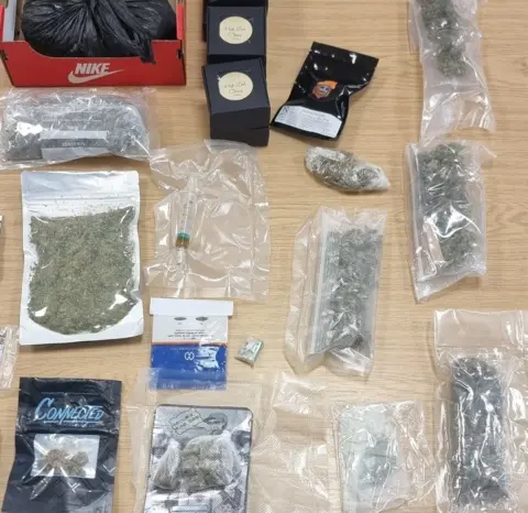 Cambridgeshire Police Drugs intercepted at the Werrington sorting office in Peterborough