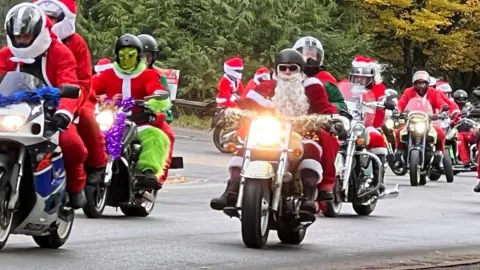 BBC Santa bike ride for Children's Hospice South West, 2022