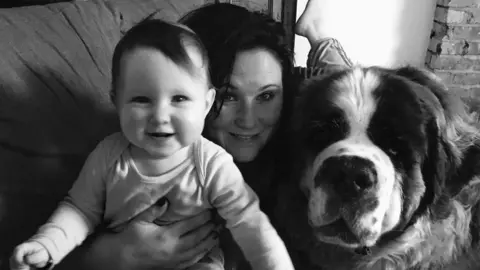 Family handout Ros with Maggie as a baby