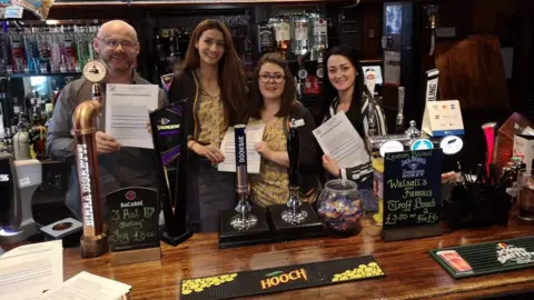 Georgia Browning Thomas Cook staff at the Watering Trough in Walsall