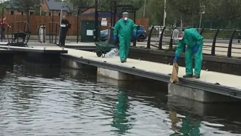 EA EA officers treating a canal
