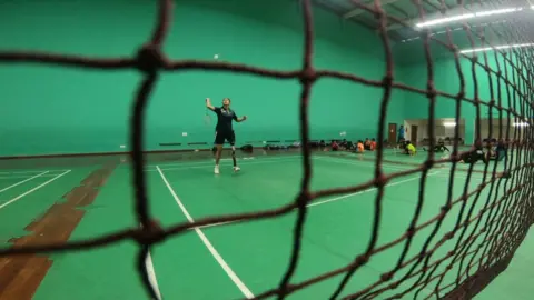 BBC Manasi plays on court