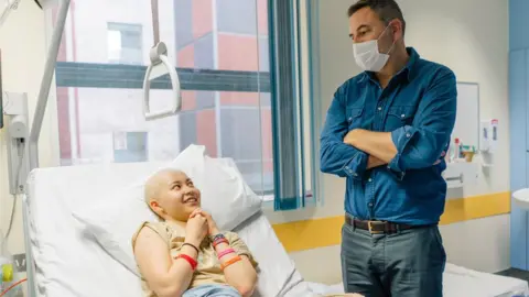 Birmingham Children's Hospital David Walliams and patient