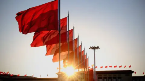 Getty Images Chinese flags in Beijing