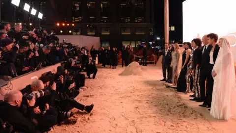 Getty Images Photographers at the Dune premiere in London