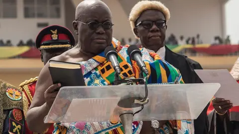 AFP Nana Akufo-Addo being sworn in as Ghana's president