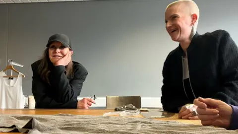 BBC Fashion designer Rita Britton (left) with her new collaborator, Mimi Underwood