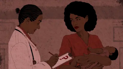 BBC Doctor recording baby's sex as a question mark