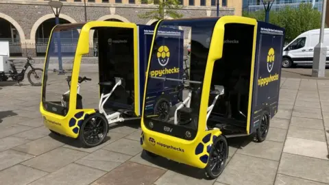 BBC Image of the cargo e-bikes