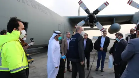 EPA World Health Organization team arrives in Tehran's Mehrabad International Airport (2 March 2020)