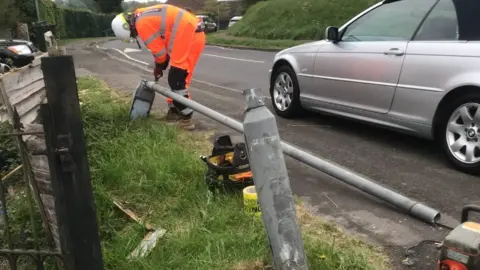 Mark Chapman The lamp being replaced