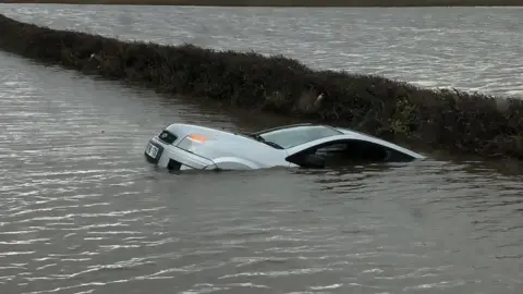 Sinking car