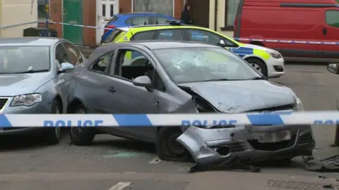 Car sealed off by police