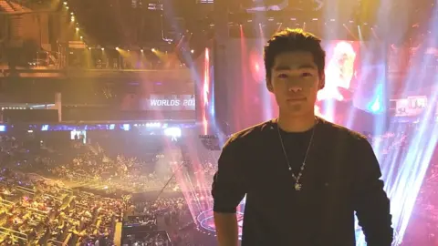 Kevin Cheung Kevin at the 2015 League of Legends World Championship Finals held at the Mercedes-Benz Arena in Berlin, Germany