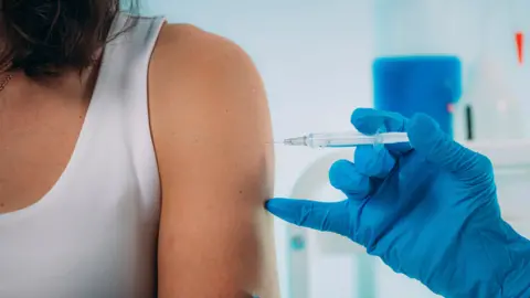 BBC Vaccine in arm