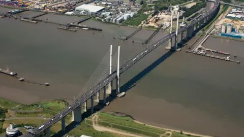 M25 Dartford Crossing closed as protesters climb bridge