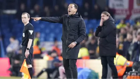 PA Media Liam Rosenior on touchline