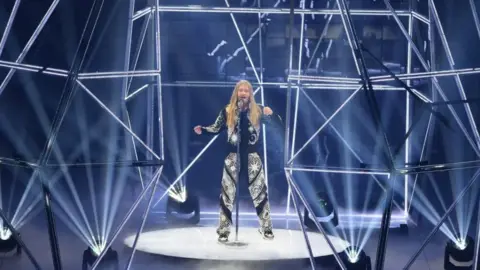 EPA Sam Ryder performing in Eurovision 2022