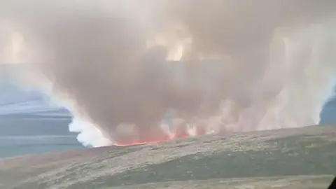 A blaze on Marsden Moor