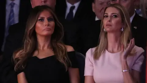 AFP / Getty Melania and Ivanka Trump during a election debate in 2016