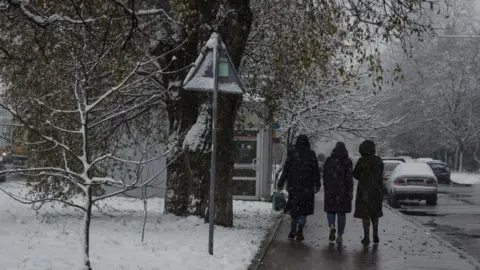 Getty Images Snow in Lviv