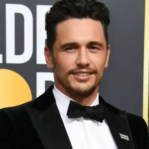 AFP/Getty Images James Franco at the Golden Globe Awards in Beverly Hills, California. Photo: 7 January 2018