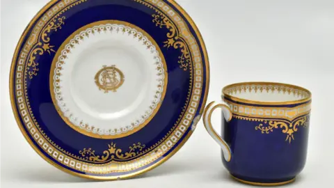 Richard Winterton Auctioneers Cup and saucer from the Titanic