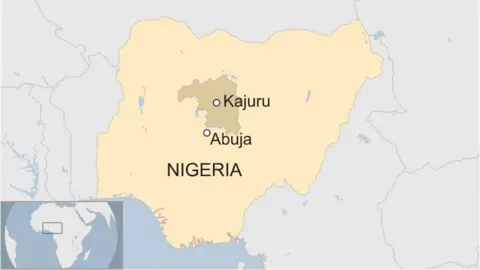 BBC Map of Nigeria showing Kajuru