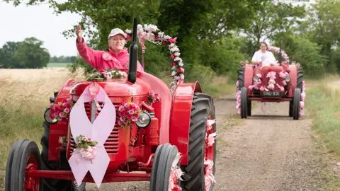 Jonathan Slack Tractor run organiser Annie Chapman