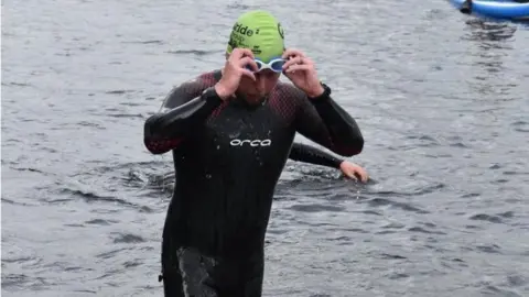 John McDermott  John McDermott swimming in triathlon
