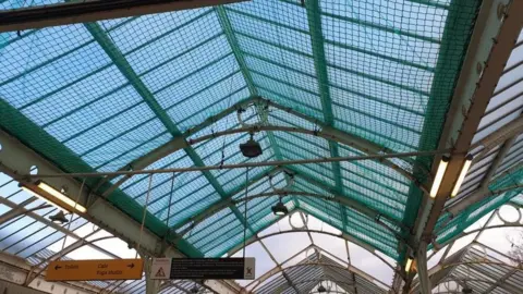 LDRS Mesh covering Whitley Bay station's roof