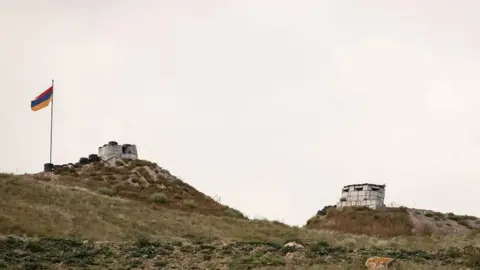 File pic of an Armenian guard post