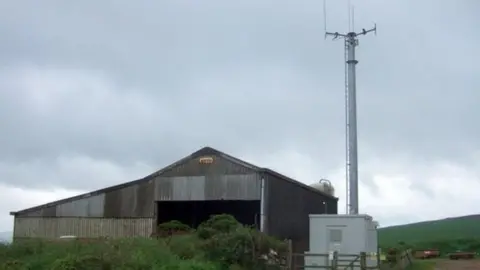 CERIDWEN/GEOGRAPH A phone mast serving the Gwaun Valley in Pembrokeshire