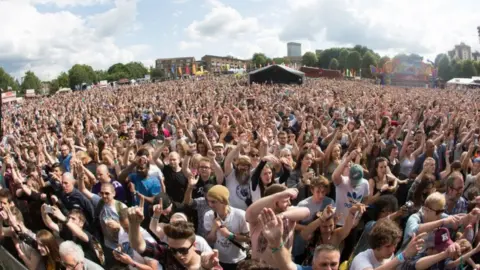 BBC Tramlines' main stage at the Ponderosa