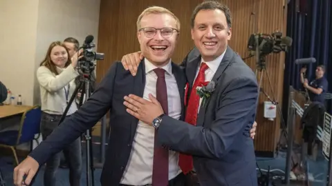 PA Media Michael Shanks with Anas Sarwar