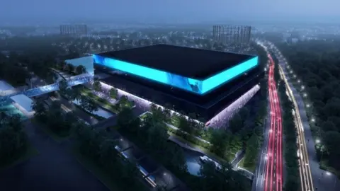 OVG CGI of outside the proposed arena