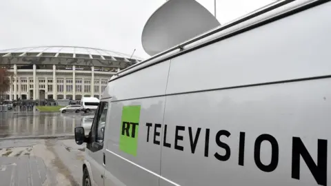 Getty Images RT van outside Luzhniki stadium