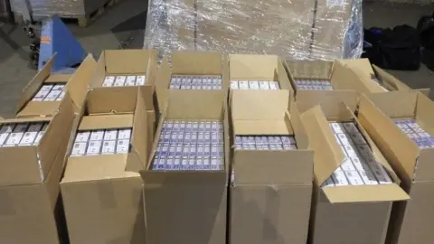 HMRC Cigarettes in warehouse