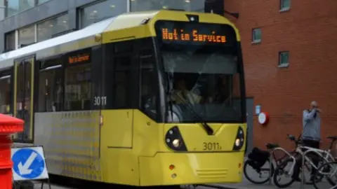 Tram reading 'out of service'