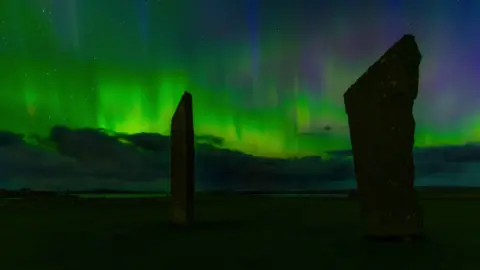 Northern lights in Orkney