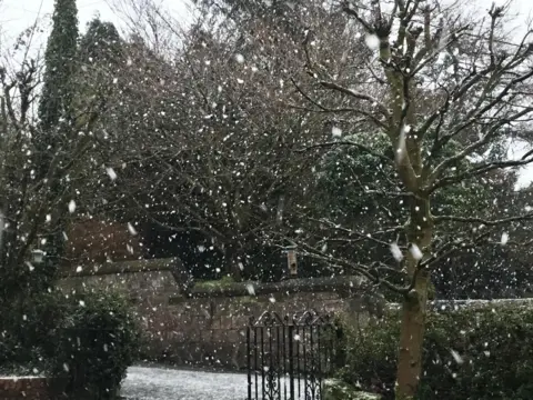 BBC Weather Watchers/on the moor Snow scene