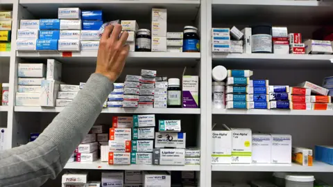 PA  a shelf of medicines