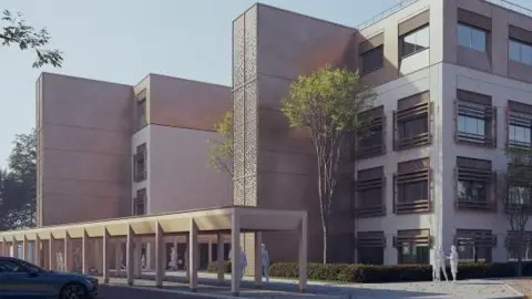 Oxford City Council CGI mock-up of how the building at John Smith Drive will look.