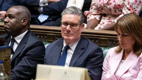 Handout photo issued by the House of Commons of the Prime Minister, Sir Keir Starmer, during the debate on the King's Speech in the House of Commons, London, following the State Opening of Parliament.