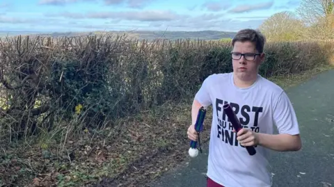 family photo Gareth running